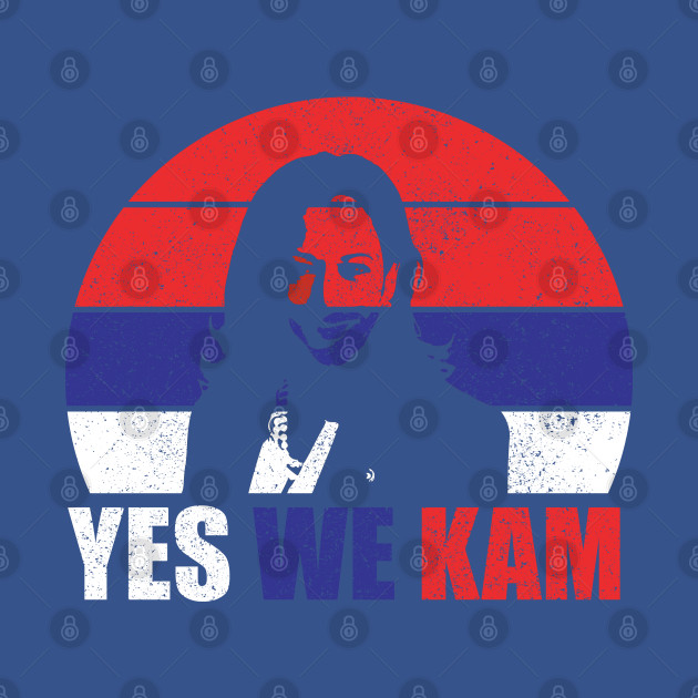 Disover Yes We Kam Distressed Retro Sunset - Kamala Harris - Yes We Kam - T-Shirt