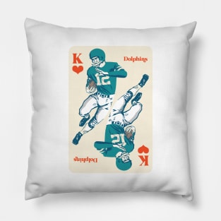 Miami Dolphins King of Hearts Pillow