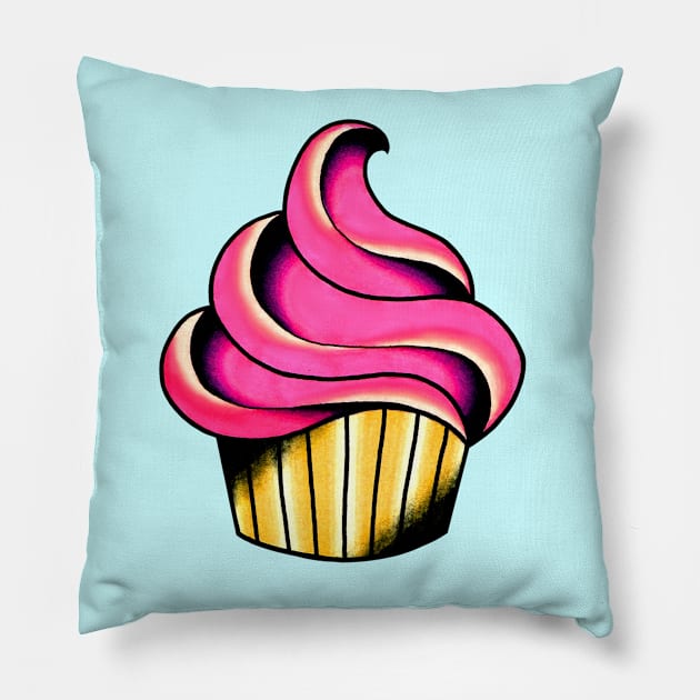 Pink Cupcake Pillow by prettyinink