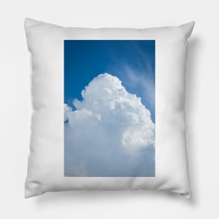 Rising storm cloud and blue sky scape Pillow