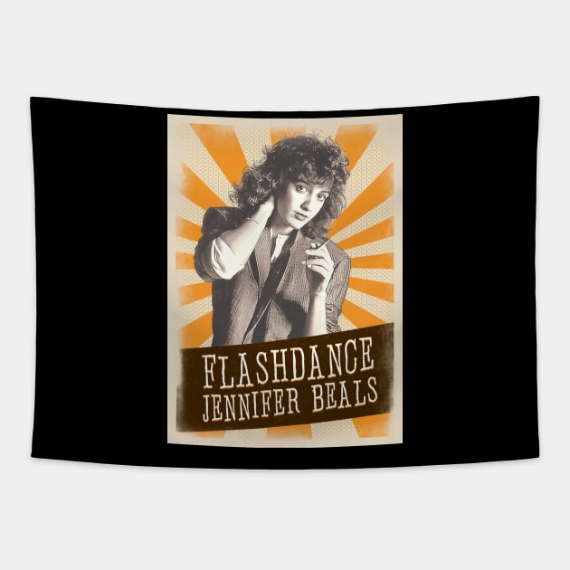 Vintage Aesthetic Jennifer Beals // flashdance Tapestry by SkulRose