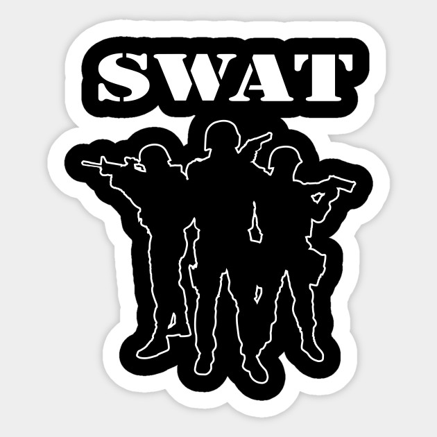 Swat Team In Action Swat Sticker Teepublic
