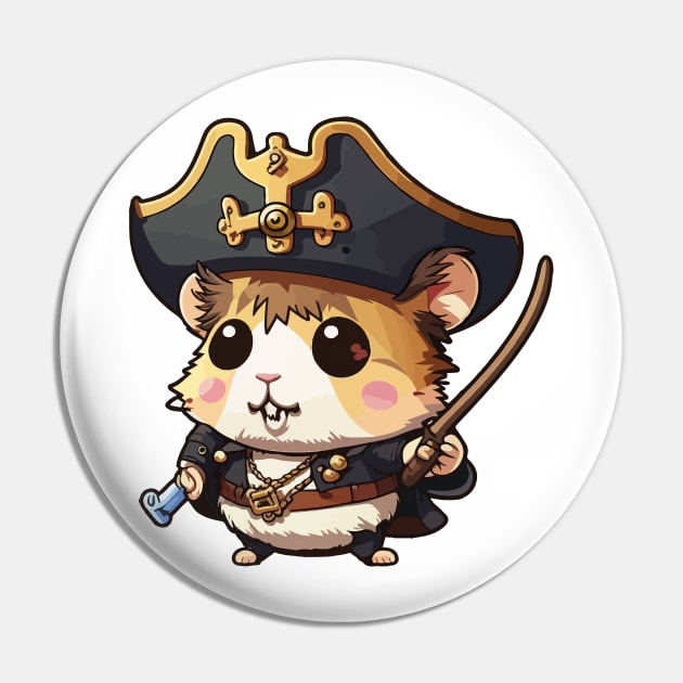 Cute hamster pirate Pin by Scrapitsideways