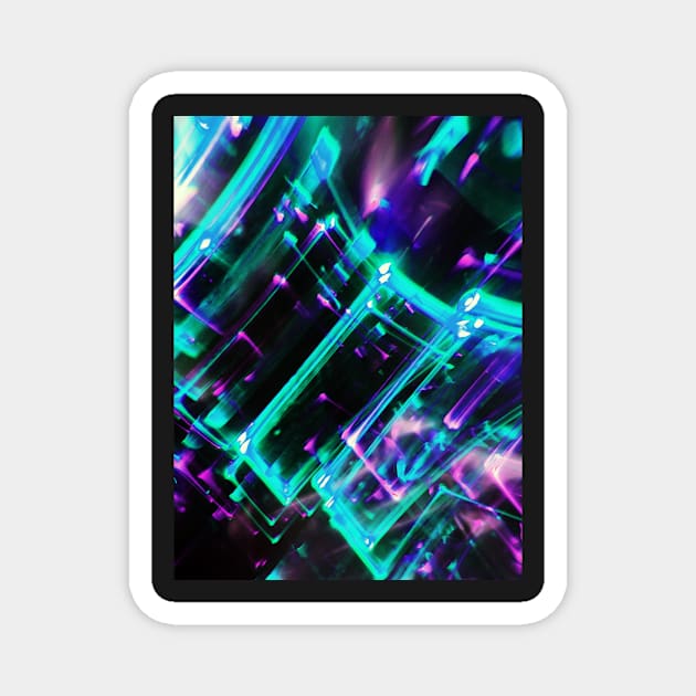 Glitchy Abstract no.134318 Magnet by karinelizabeth