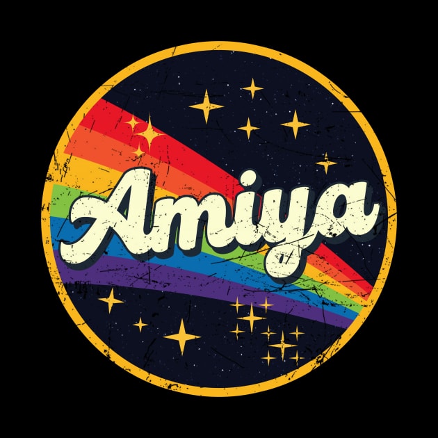 Amiya // Rainbow In Space Vintage Grunge-Style by LMW Art