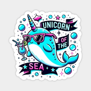 Funny Narwhal Unicorn of the Seas Magnet