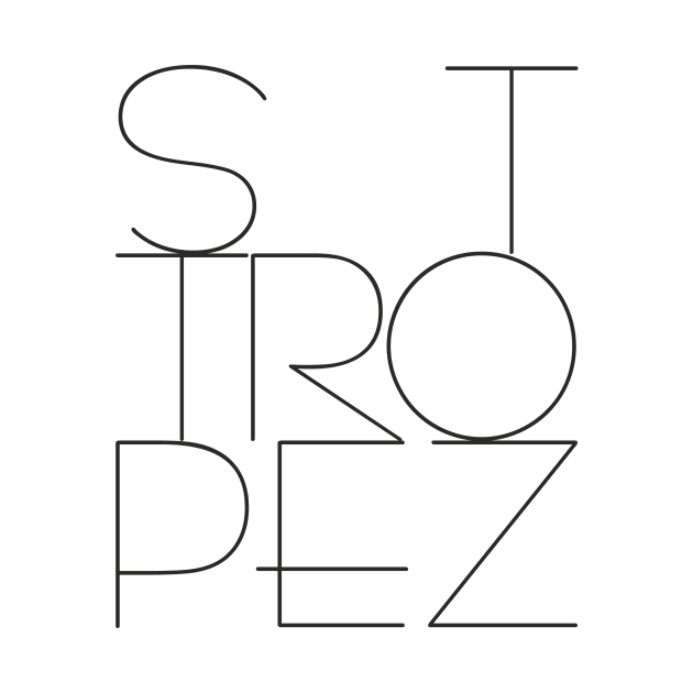 St. Tropez text in black by robelf