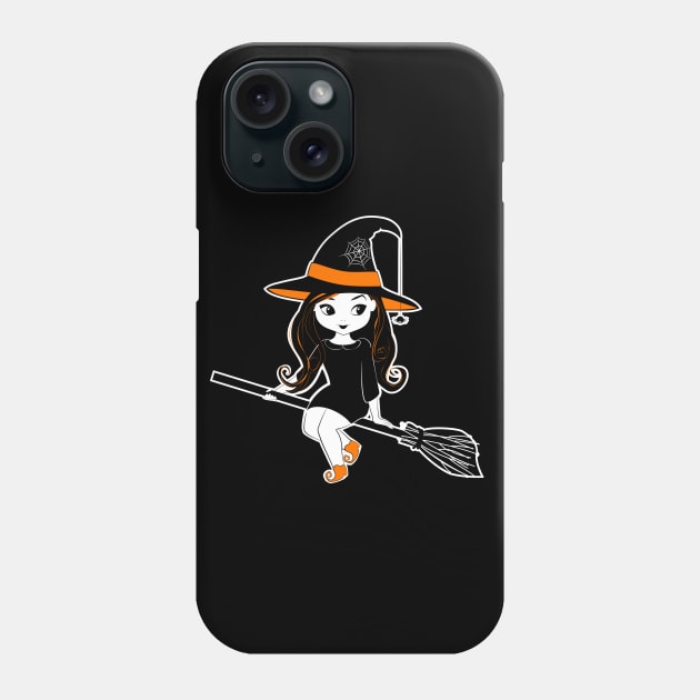 Cute Halloween Witch Phone Case by CraftCloud