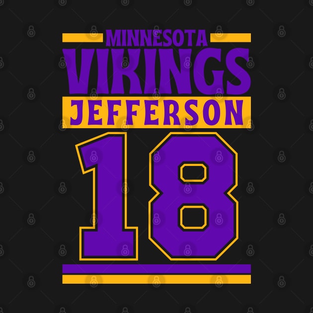 Minnesota Vikings Jefferson 18 American Football Edition 3 by Astronaut.co