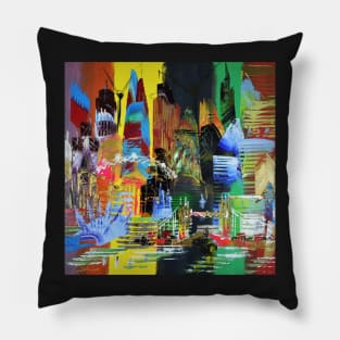 City of London Abstract Painting 845 Pillow