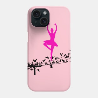 Ballerina dancing with the birds Phone Case