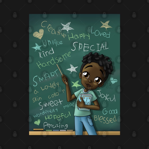 Black Boy and Positive Words by treasured-gift