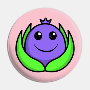 Cute Kawaii Happy Smiling Blueberry Pin