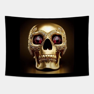 Gold Skull and Rubies. Tapestry