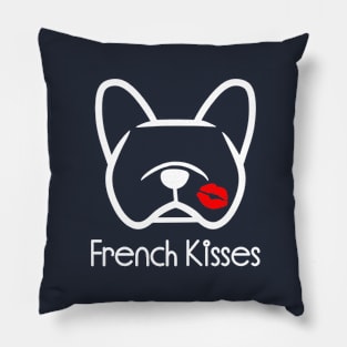 French Bulldog kisses - French kisses from your Frenchie by Smooshface United Pillow