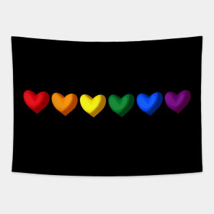 Colorful Hearts Tapestry