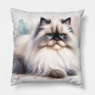 Himalayan - Watercolor Cat Pillow