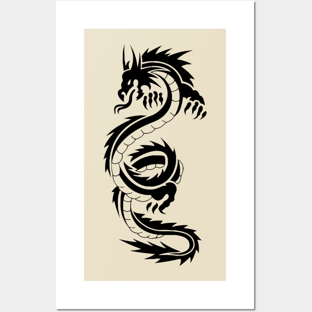 Chinese Dragon Tattoo Style - Chinese Dragon - Posters and Art Prints