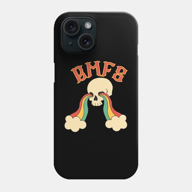 Billy Strings Skull Fuzzy Rainbow Phone Case by GypsyBluegrassDesigns