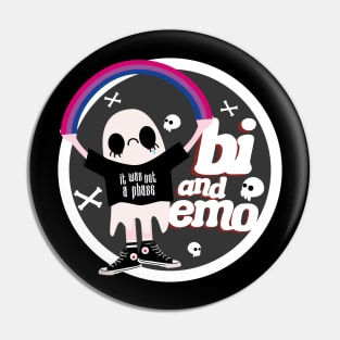 Bi and Emo Badge Pin