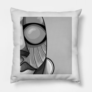 AFRO MASK (B&W) Pillow