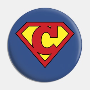 C Programming Superhero - Cool Computer Programmer Design Pin