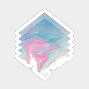 Pink Aqua Marble Magnet