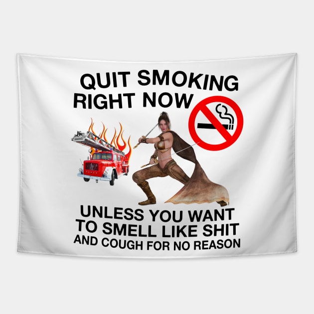 Quit Smoking Right Now Tapestry by blueversion