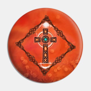 Elegant celtic cross Pin