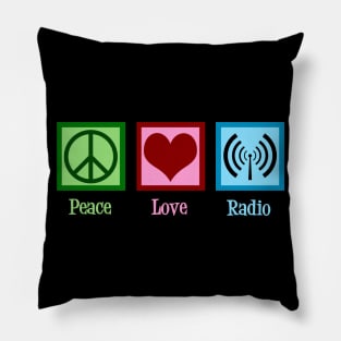 Peace Love Radio Pillow