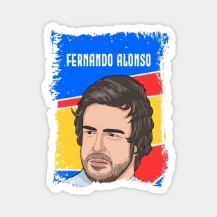 Fernando Alonso Illustration Tribute Magnet