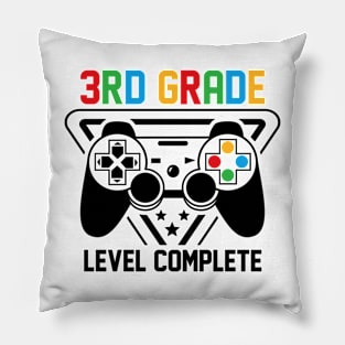 3rd Grade Level Complete Gamer Boys Graduation Gifts Pillow