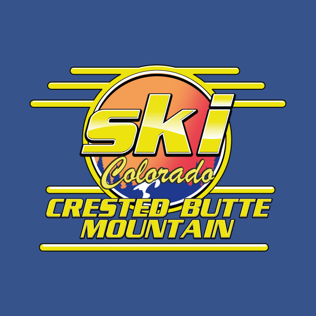 ski Crested Butte Colorado 80s logo by nickemporium1