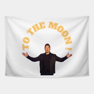 To The Moon With Elon Musk Tapestry
