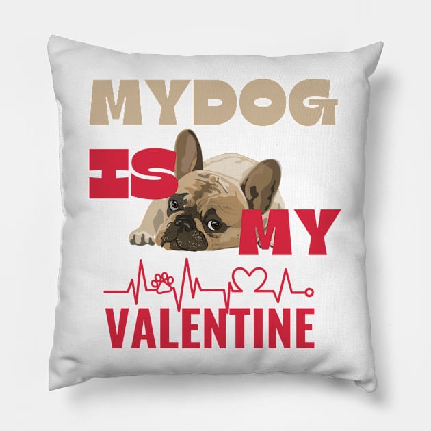 My dog is my Valentine Pillow by smkworld