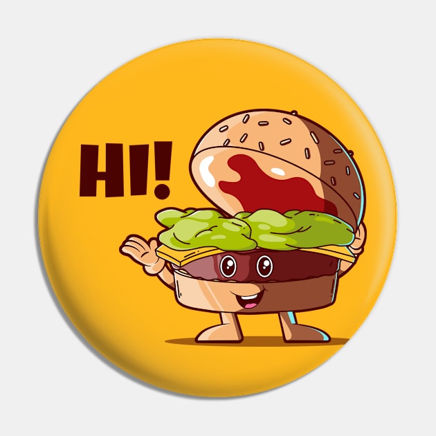 Hi! Happy burger (on light colors) Pin by Messy Nessie