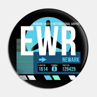 Newark (EWR) Airport Code Baggage Tag Pin