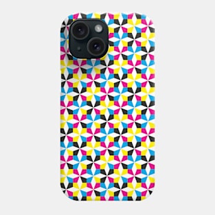 Geometric Diamond Pattern (CMYK) Phone Case