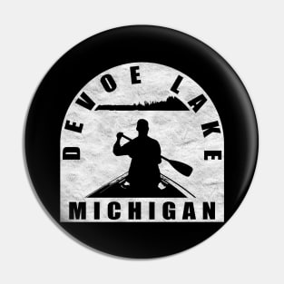 Devoe Lake Canoeing Michigan Pin