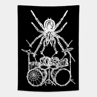 SEEMBO Spider Playing Drums Drummer Drumming Musician Band Tapestry