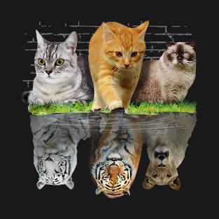 Fun Cat Reflection Gift Design Idea T-Shirt