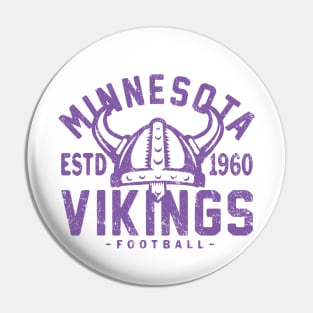 Retro Minnesota Vikings 2 by Buck Tee Originals Pin