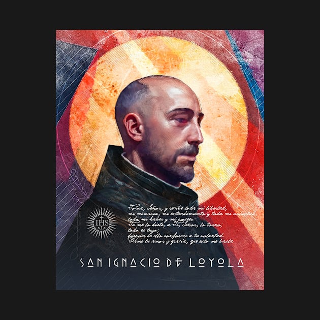 Art portrait of Saint Ignatius of Loyola by bernardojbp