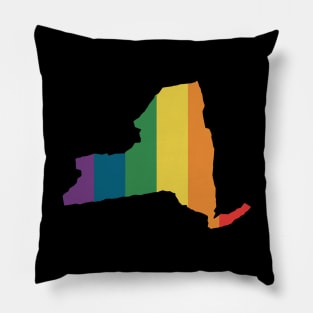 New York State Rainbow Pillow