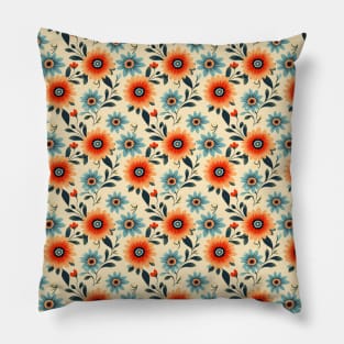 Vintage Floral Pattern Pillow