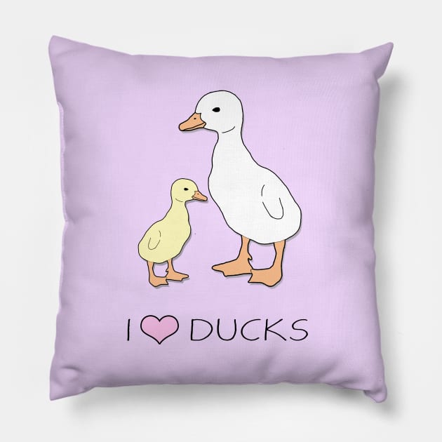 I love ducks Pillow by Danielle