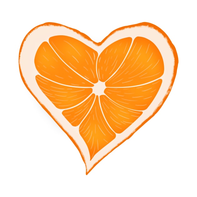 Orange heart by FAT1H