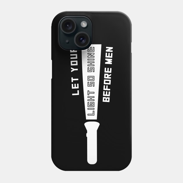 Matthew 5:16 Let Your Light Shine Before Men Phone Case by Terry With The Word