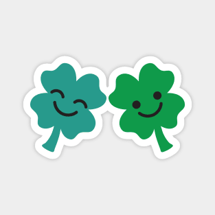 Lucky Irish Cute Four Leaf Clovers Magnet