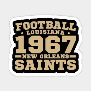 Football Louisiana 1967 New Orleans Saints Magnet